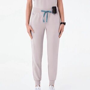 Figs Slate Zamora Joggers with Neon Yellow Accents